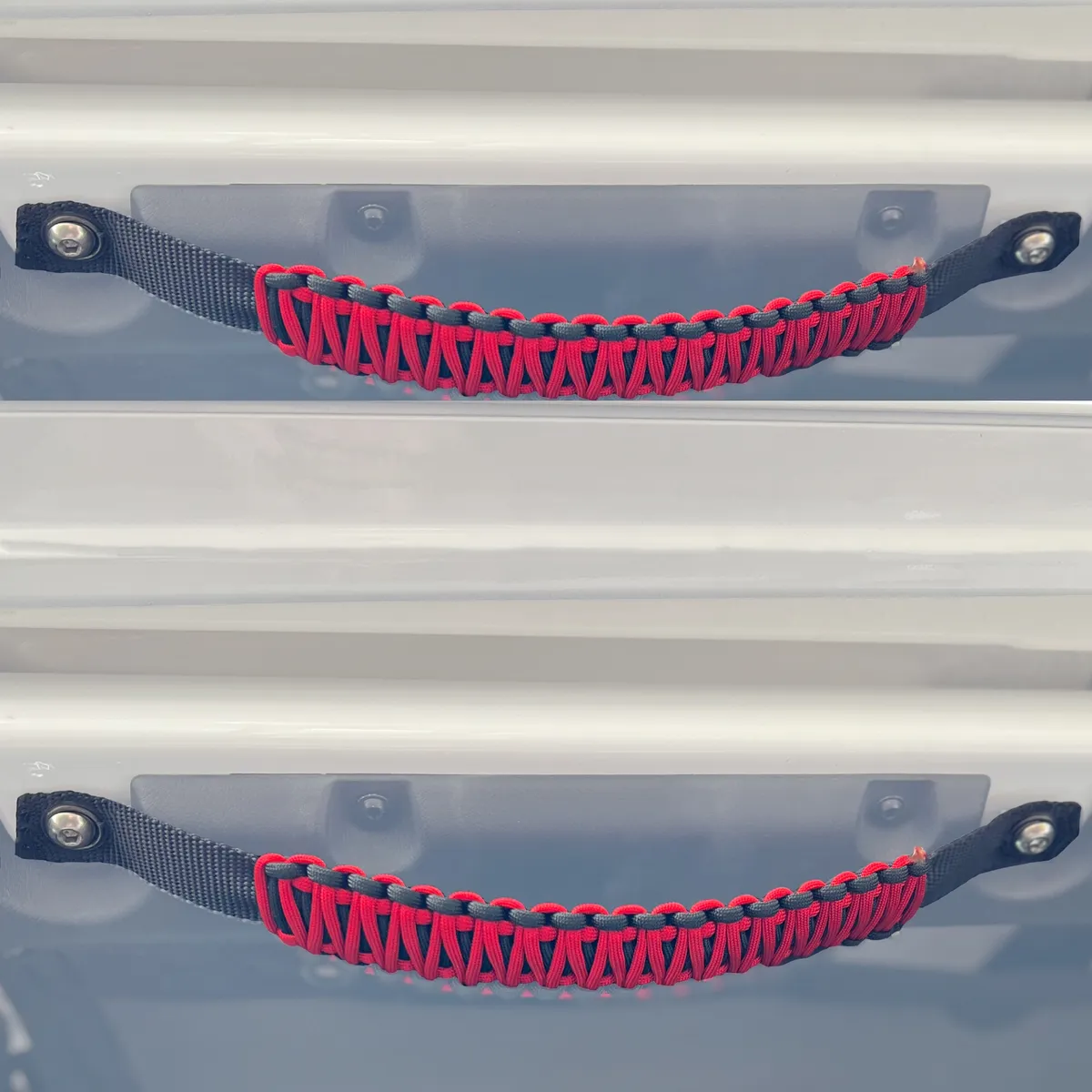 Paracord Grab Handles Front Pair Bolt-On For Jeep Wrangler Jl, Jlu & Gladiator 2018-2025 - 550 Paracord | Bartact | Black / Royal Blue product image