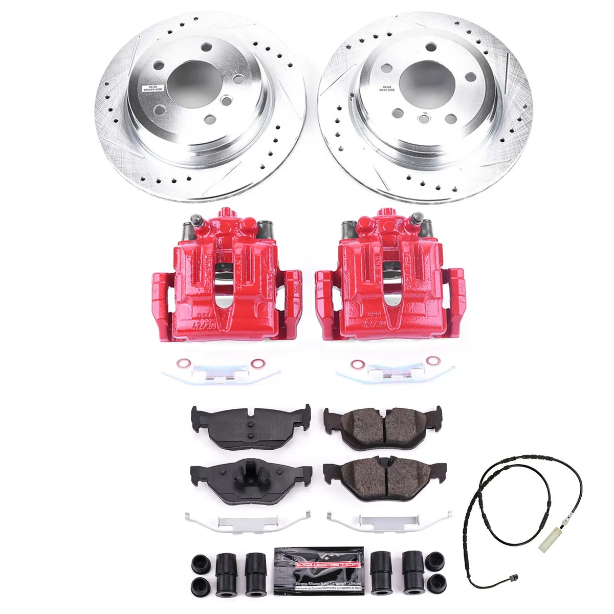 Z23 Evolution Sport Upgrade Kit: Drilled/Slotted Rotors; Carbon-Fiber Ceramic Pads; Pad Sensors; Powder Coated Calipers product image