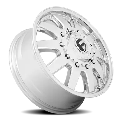Fuel Off-Road Dually Wheels 20X8.25 Maverick Dually D536 10 On 225 Chrome 170.1 Bore 105 Offset 7 Spoke Front Dually Fuel Off Road Wheels