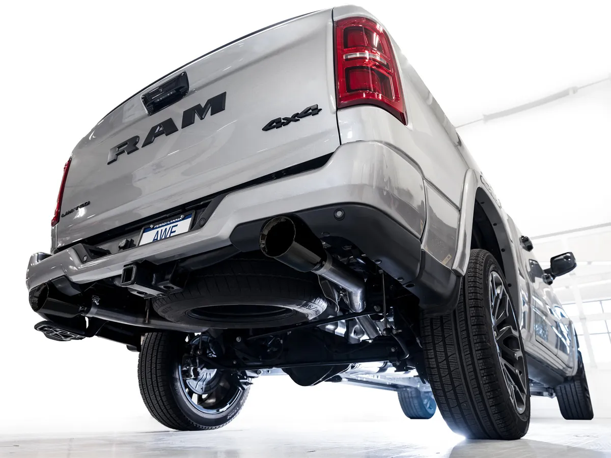 AWE 0FG Catback Exhaust for 2025 RAM 1500 3.0TT Standard and High Output - Chrome Silver Tips - 3015-32530 product image