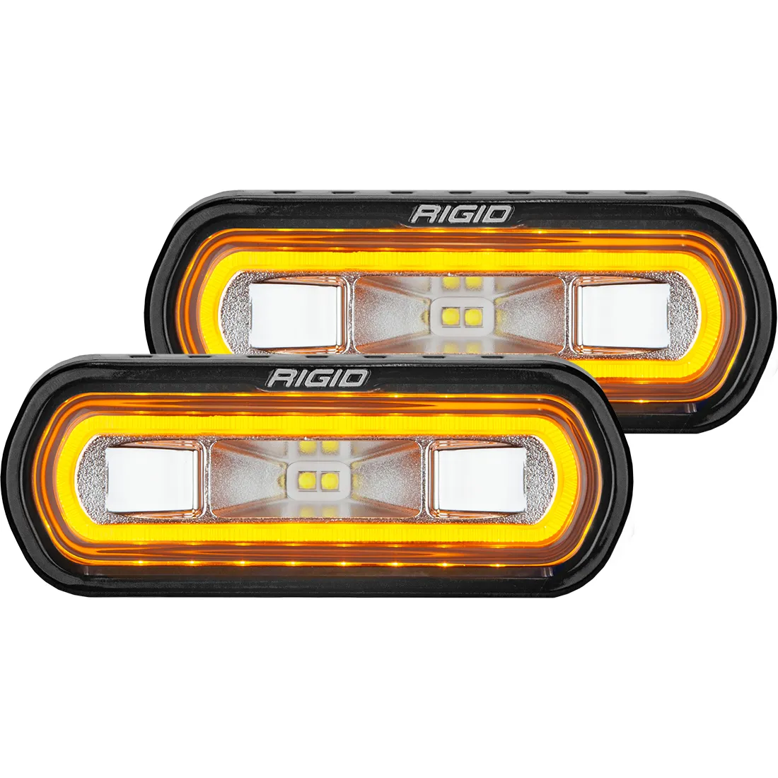RIGID Industries 53122 SR-L Series Off-Road Spreader Pod, 3 Wire, Surface Mount, Red Halo, Pair product image