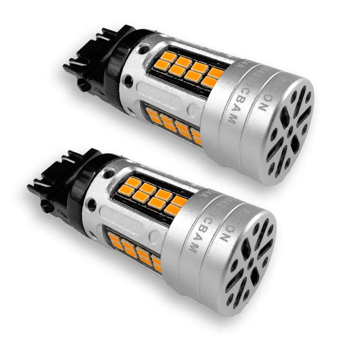 3157 Dual Color Switchback LED Bulbs w White Running Lights Amber Turn Signals Can Bus Compatible Eliminates Hyper Flash - White Amber Two Bulbs Per Package product image