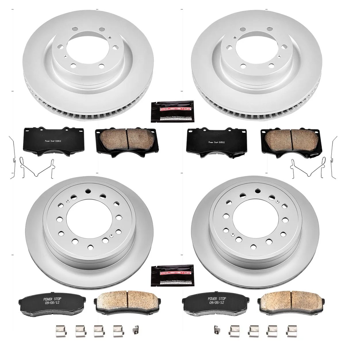 Z17 Geomet Coated Rotor Kit: Genuine Geomet Fully Coated Rotors; Ceramic Pads W/Hardware product image