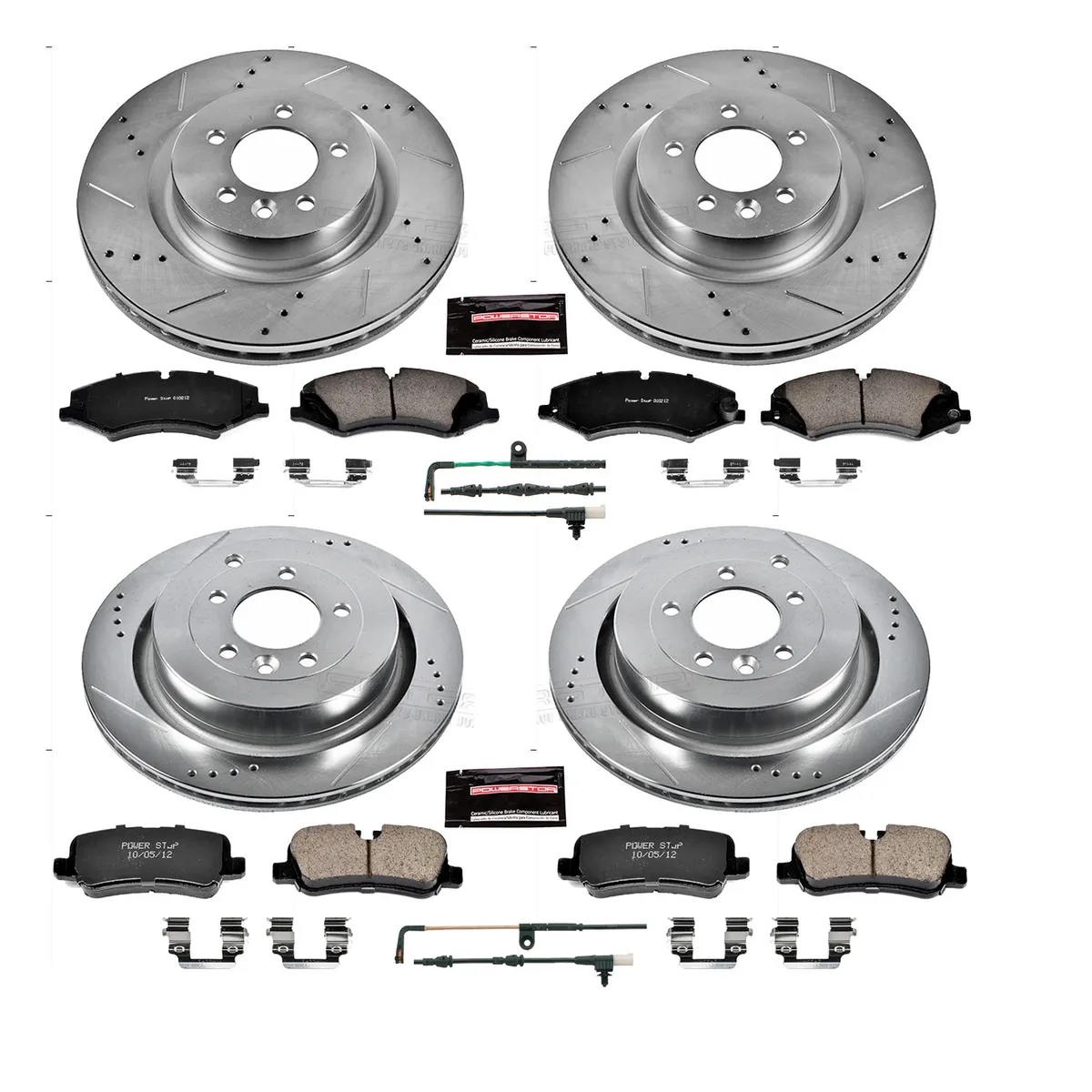 Z23 Evolution Sport Upgrade Kit: Drilled/Slotted Rotors; Carbon-Fiber Ceramic Pads W/Hardware; Pad Sensors product image