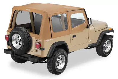 Bestop Replace-A-Top for OEM Hardware For Jeep 1988-1995 Wrangler YJ Clear Spice Door Skins Included Bestop