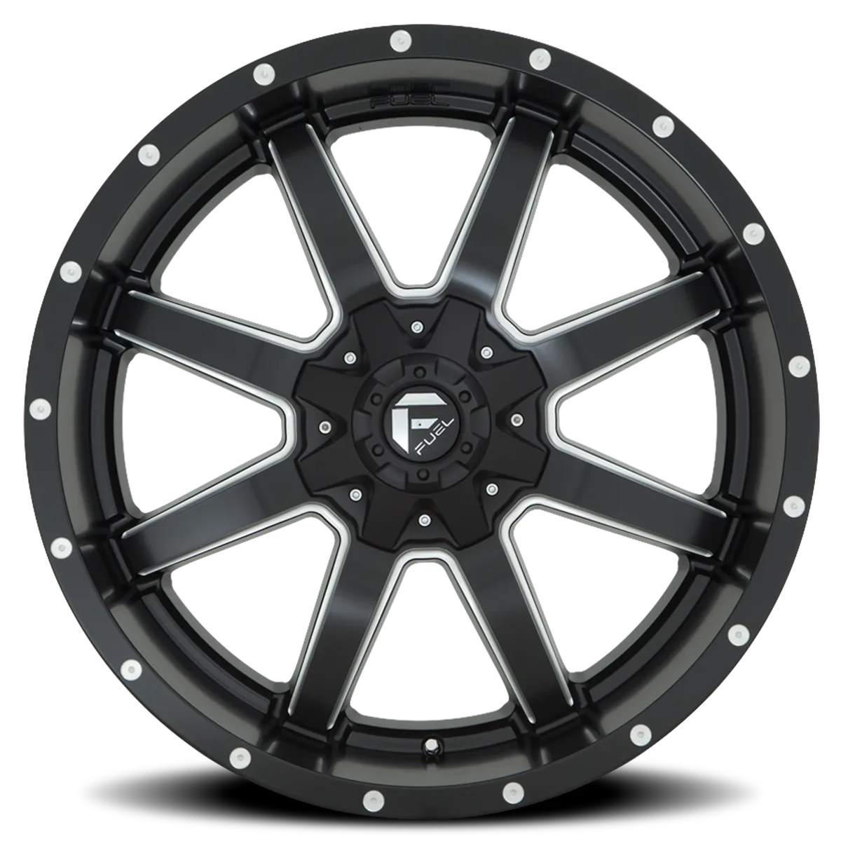 Aluminum Wheels 20X9 Maverick D538 6 On 135/6 On 139.7 Black Milled 106.1 Bore 19 Offset Fuel Off Road Wheels product image