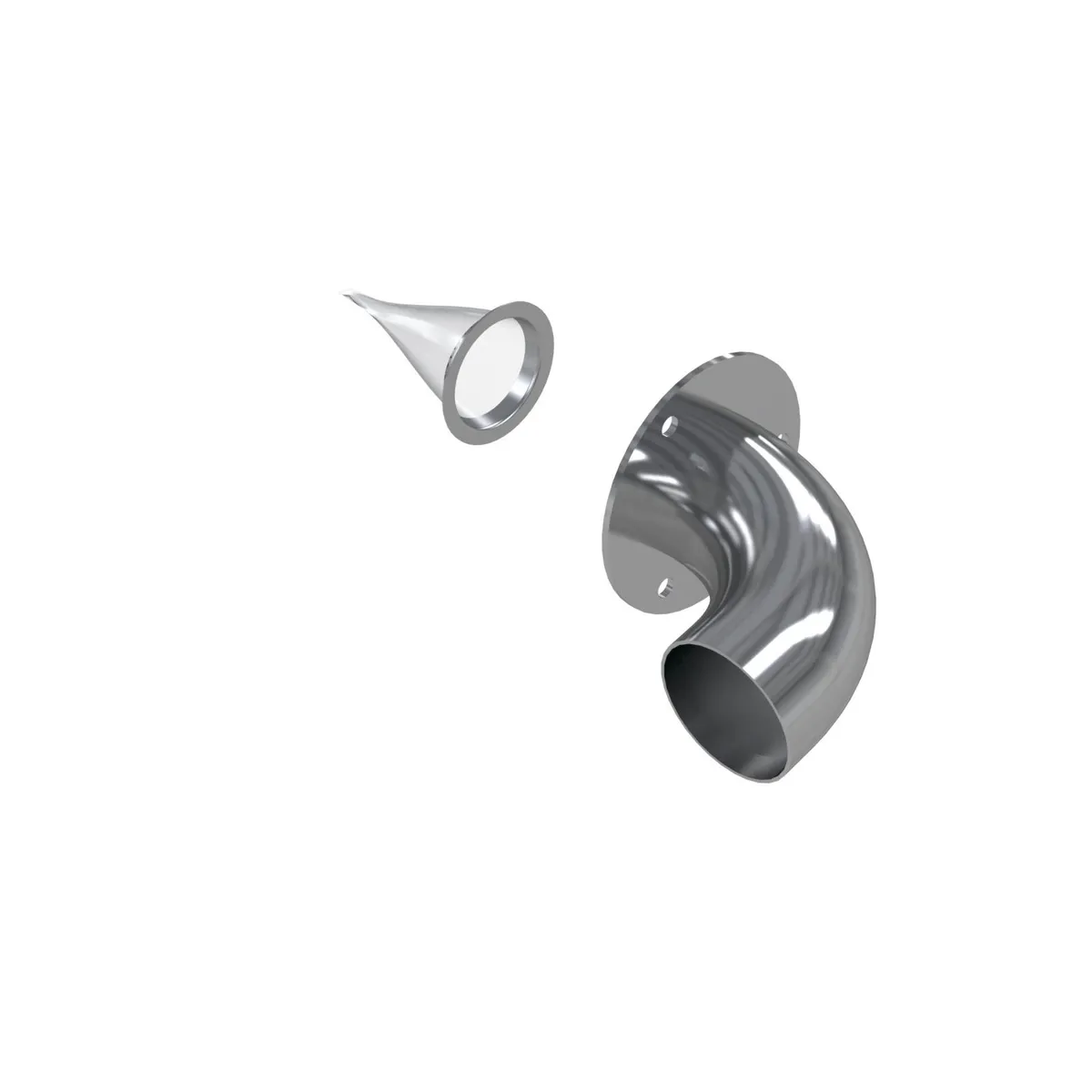 2 Inch Tail Pipe Kit Polished T304 Stainless Steel Tip Assembly Cfmoto Sxs Mbrp product image