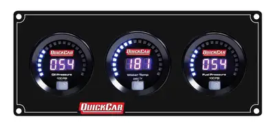 Quickcar Racing Digital 3 Gauge Panel OP /WT/FP100