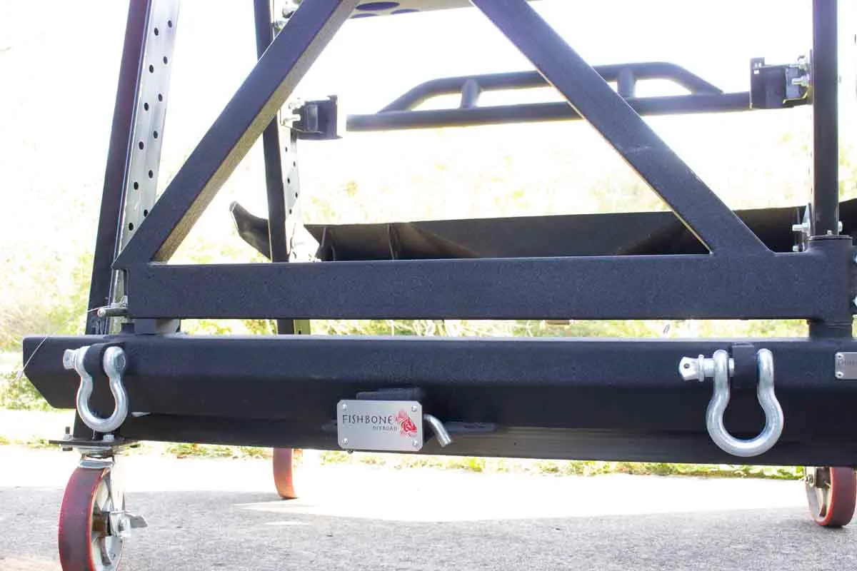 Hitch Cover For 2 Inch Hitch Black Powdercoated Steel Fishbone Offroad product image