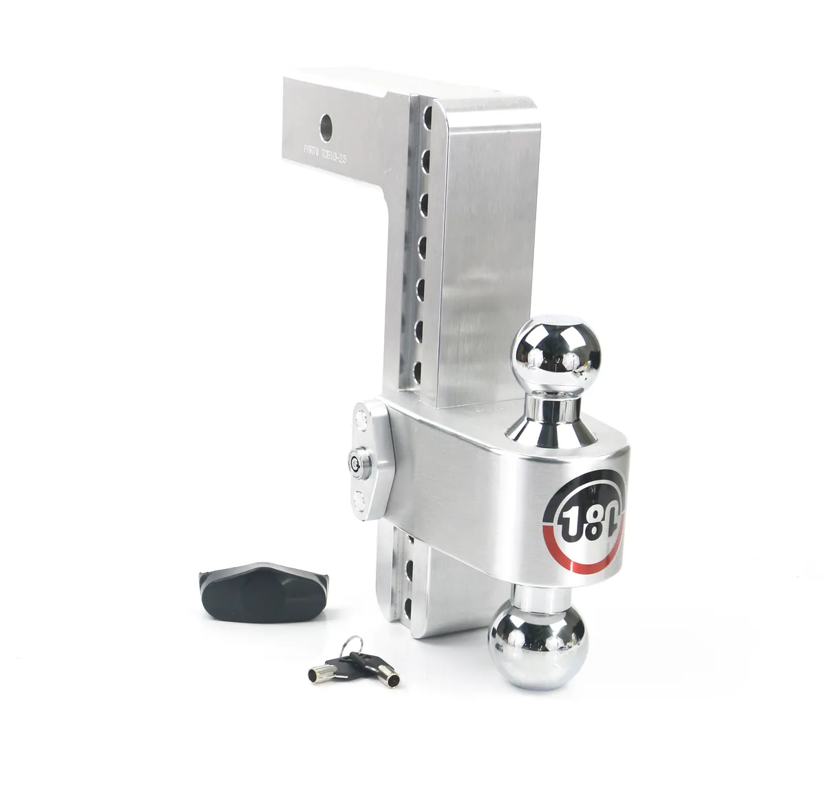 Weigh Safe 180 Turnover Ball 10 Drop Hitch w/ 2.5 Shank & Chrome Plated 2 & 25/16 Ball W/W503