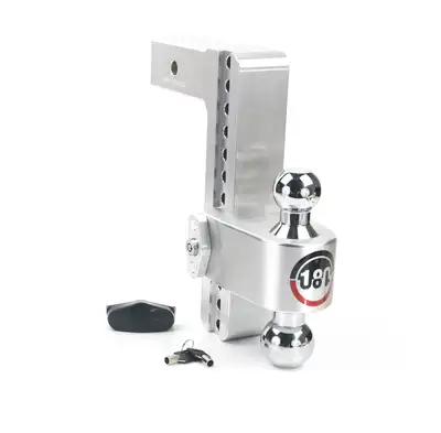 Weigh Safe 180 Turnover Ball 10 Drop Hitch w/ 2.5 Shank & Chrome Plated 2 & 25/16 Ball W/W503