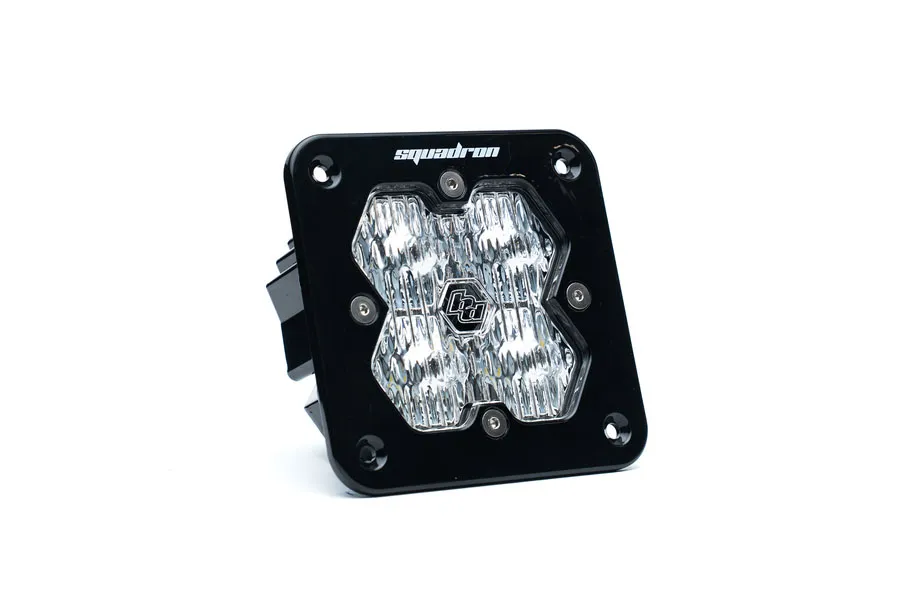 Squadron 2.0 Sport Black Flush Mount LED Auxiliary Light Pod Universal Clear Wide Cornering Baja Designs product image