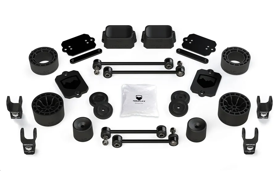 TeraFlex Jl 2dr Sport/Sahara: 2.5in Spacer Lift Kit W/ Shock Extensions