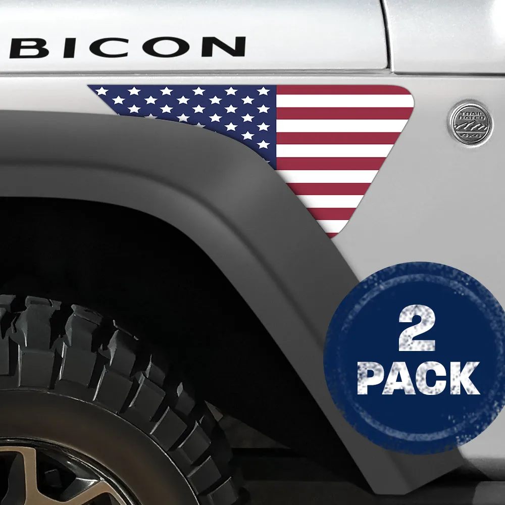 Old Glory 2pc Vinyl Fender Decal product image
