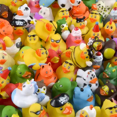 No Brand 2" Rubber Duck Assortment - 100 Pack for Party Favors & Games