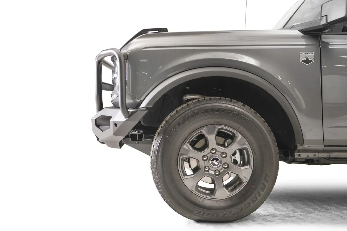 Matrix Front Bumper; w/Full Grill Guard; 2 Stage Matte Black Powder Coat; product image