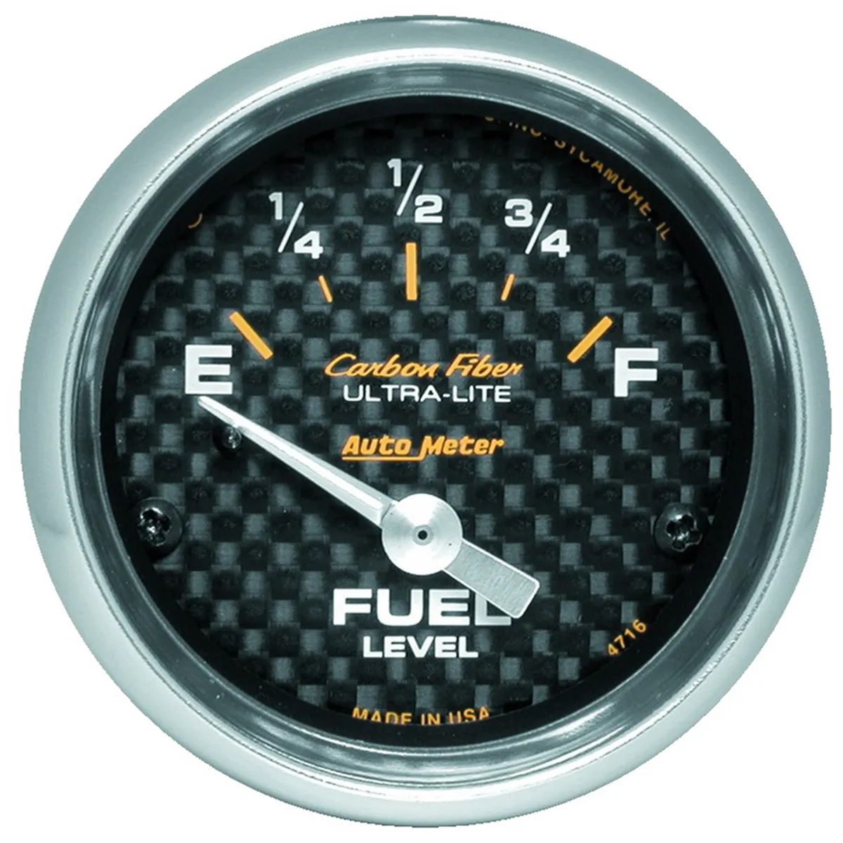Gauge, Fuel Level, 2 1/16", 240OE to 33OF, Elec, Carbon Fiber product image