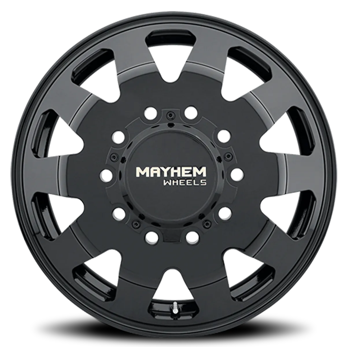 Mayhem Dually Wheels Challenger 8181 FB 22x8.25 Front Dually Full Black 169 Off Set 10 Lug 11.28 BSM 170.1 Bore Cast Aluminum product image