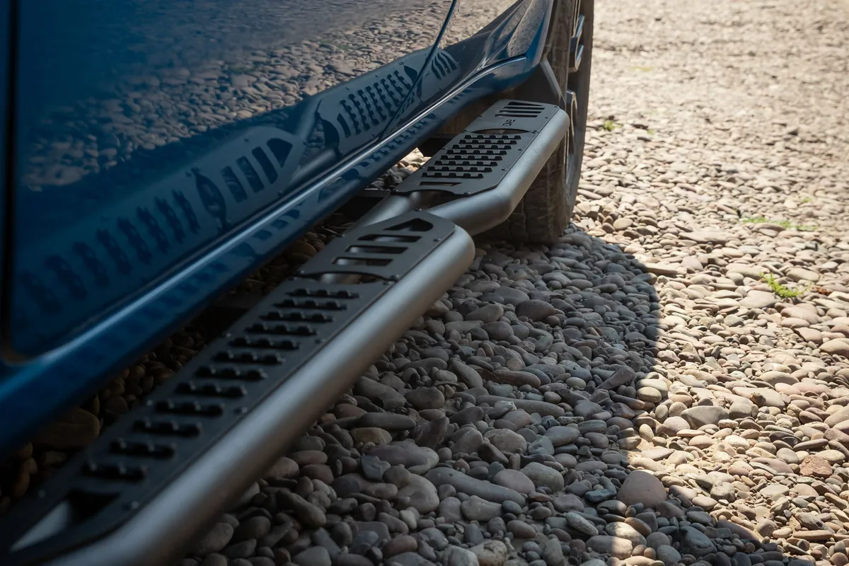 2019-2024 GMC Sierra 1500 Chevrolet Silverado 1500 Crew Cab DV8 Offroad OE Plus Side Steps product image