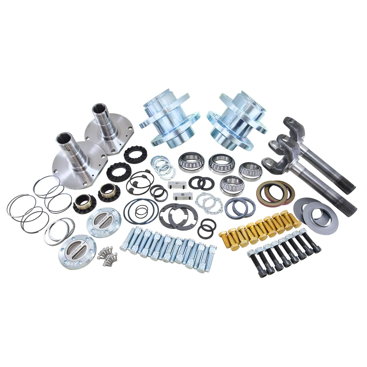 Yukon Gear And Axle The Yukon worry free Spin Free Kit replaces the vulnerable and expensive factory unit bearings with tapered bearings and races. The result is not only a design which is easier and more economical to service