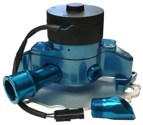 Electric Engine Water Pump Aluminum Blue Powder Coat Fits SB Ford Engines Proform product image