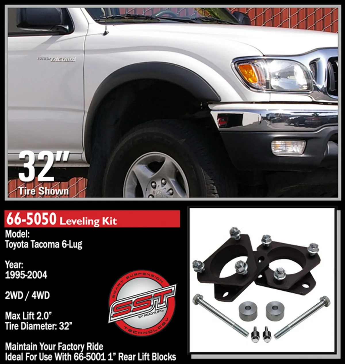 2" Front Leveling Kit - Toyota Tacoma 6-Lug 1995.5-2004 product image