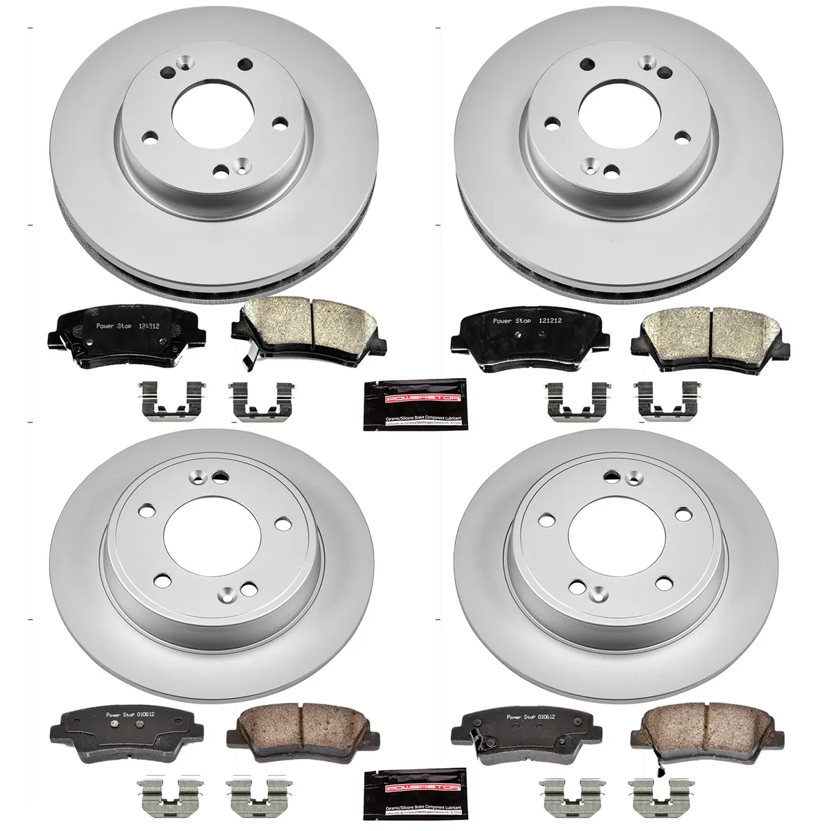 Z17 Geomet Coated Rotor Kit: Genuine Geomet Fully Coated Rotors; Ceramic Pads W/Hardware product image