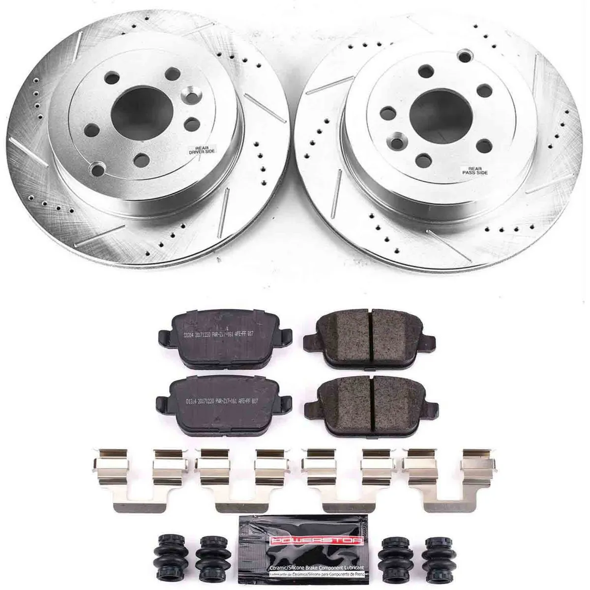 Z23 Evolution Sport Upgrade Kit: Drilled/Slotted Rotors; Carbon-Fiber Ceramic Pads W/Hardware product image