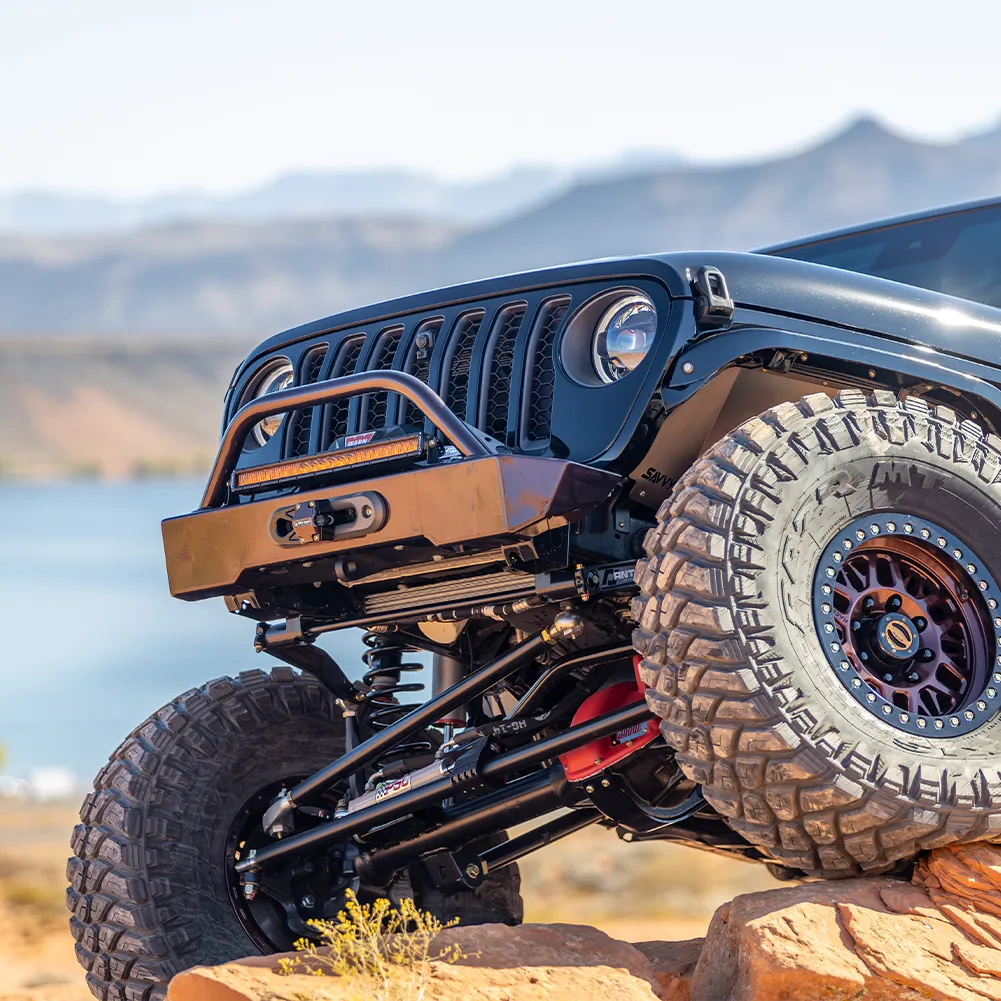 18c Wrangler/20c Gladiator Krawler Lite Front Bumper With Hoop Raw product image