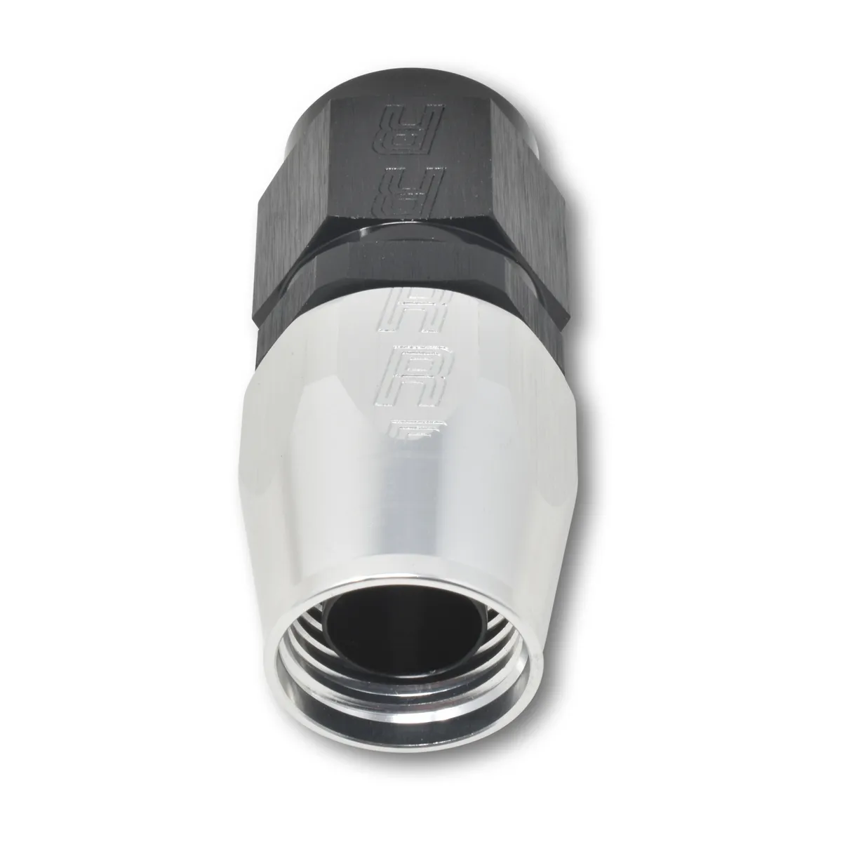 Hose End 8 Straight Black/Silver product image