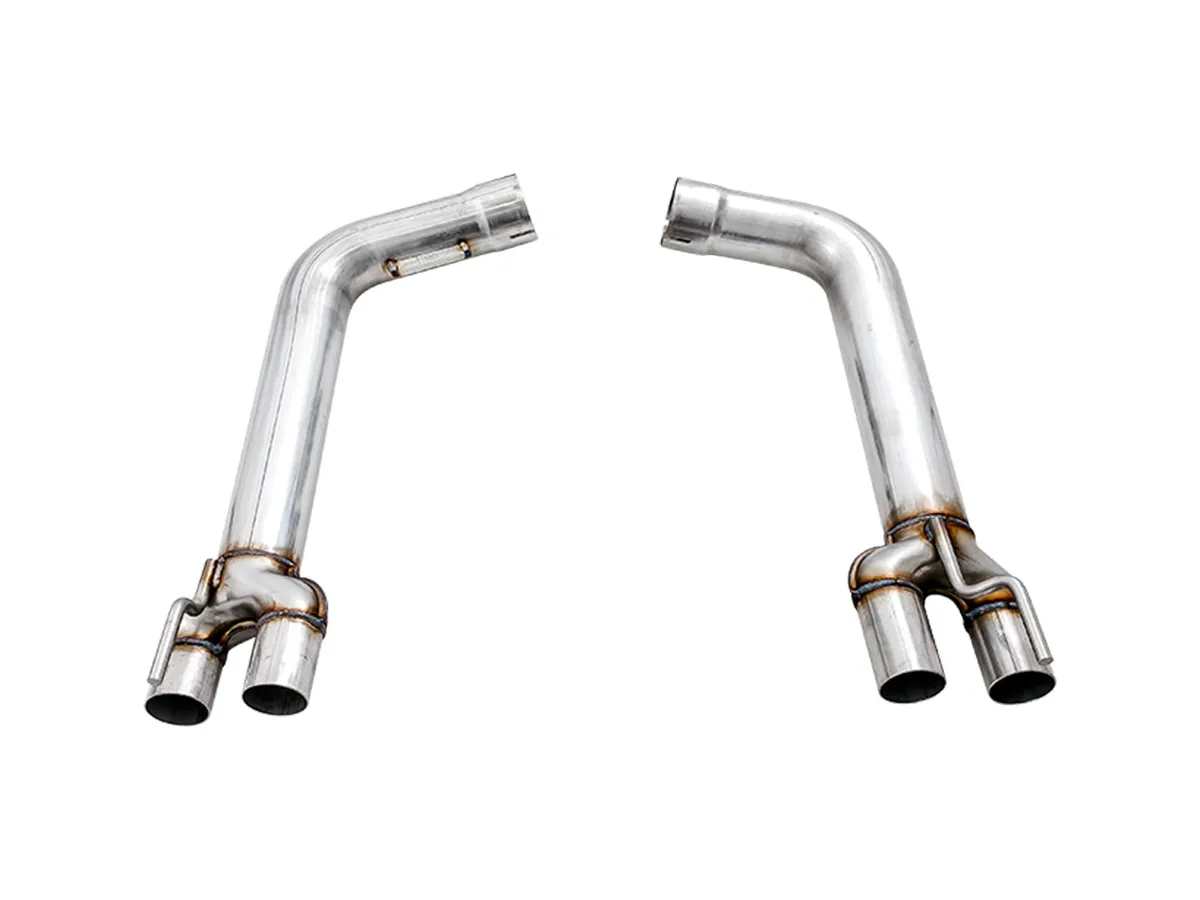 AWE Track Edition Exhaust for 15+ Challenger 6.4 / 6.2 SC - Chrome Silver Quad Tips product image