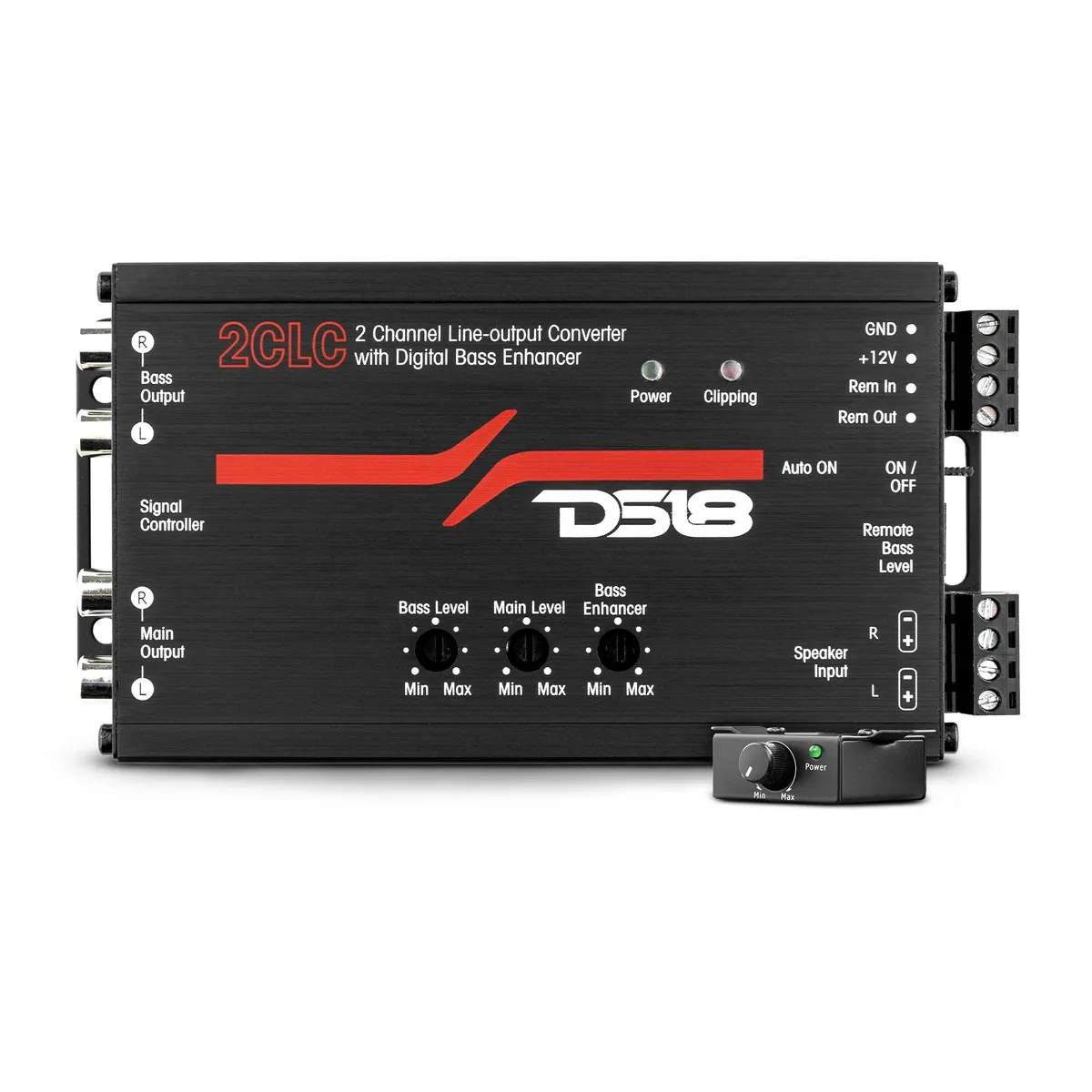 DS18 2-Channel Line Output Converter with Digital Bass Enhancer