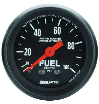 AutoMeter Gauge, Fuel Press, 2 1/16", 100psi, Mechanical, Z Series