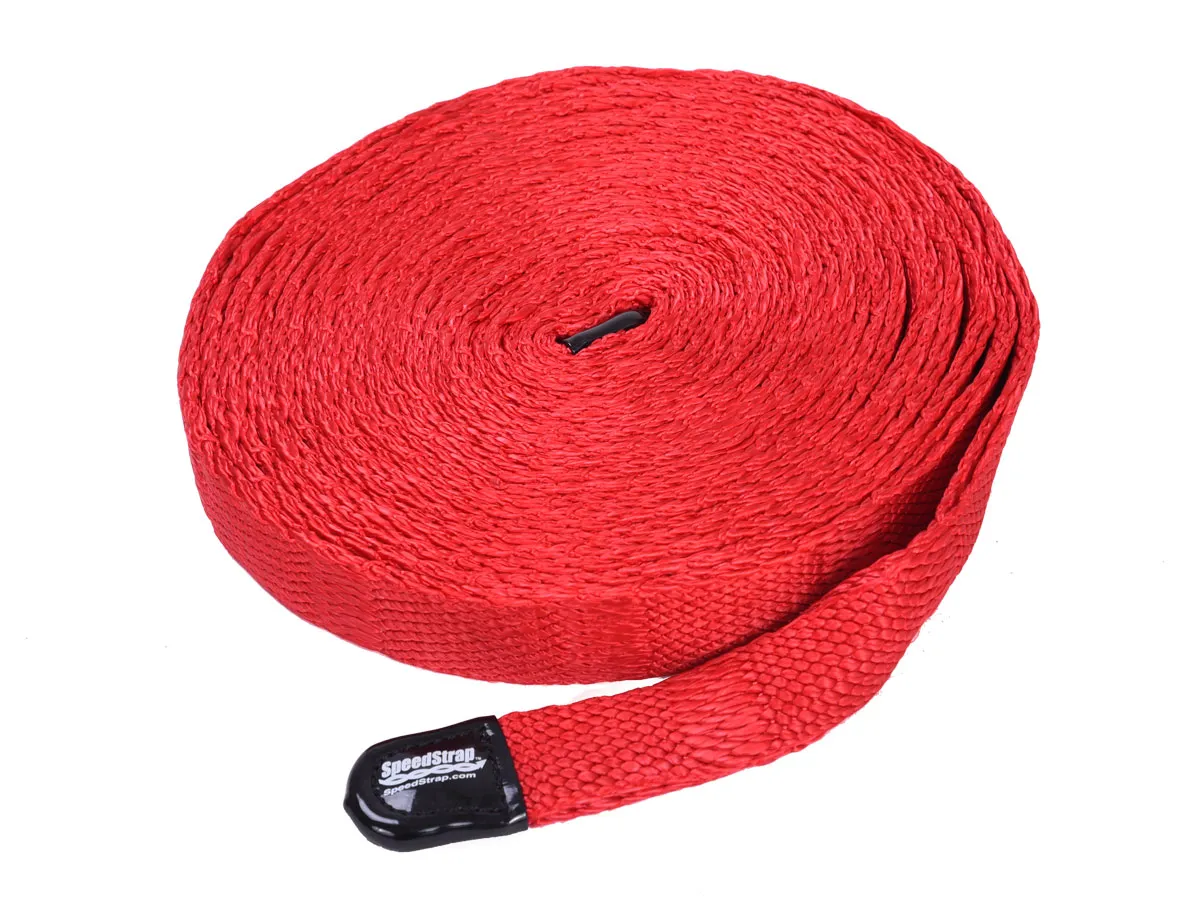 SpeedStrap SuperStrap 30ft x 1in Weavable Recovery Strap, Red  - 10,000lb Max Capacity product image