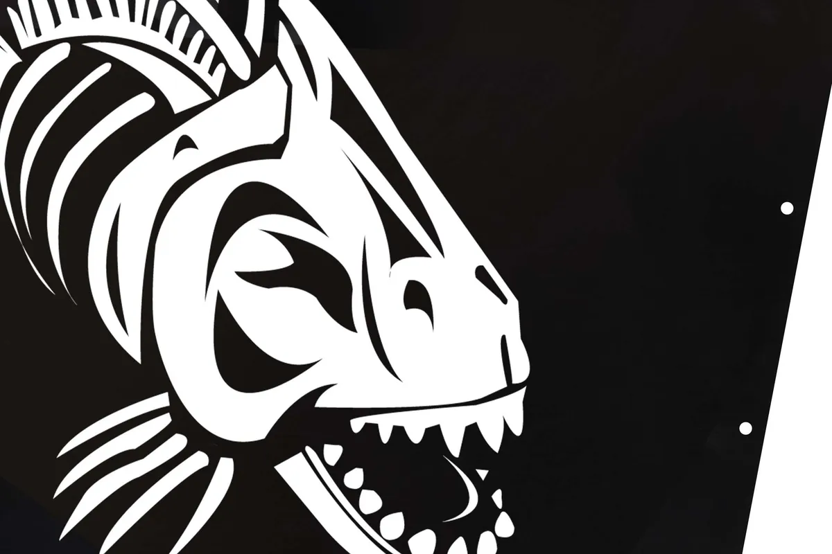 200712 Wrangler Fishbone JK Hood Louver (0712)black Black Powder Coat product image