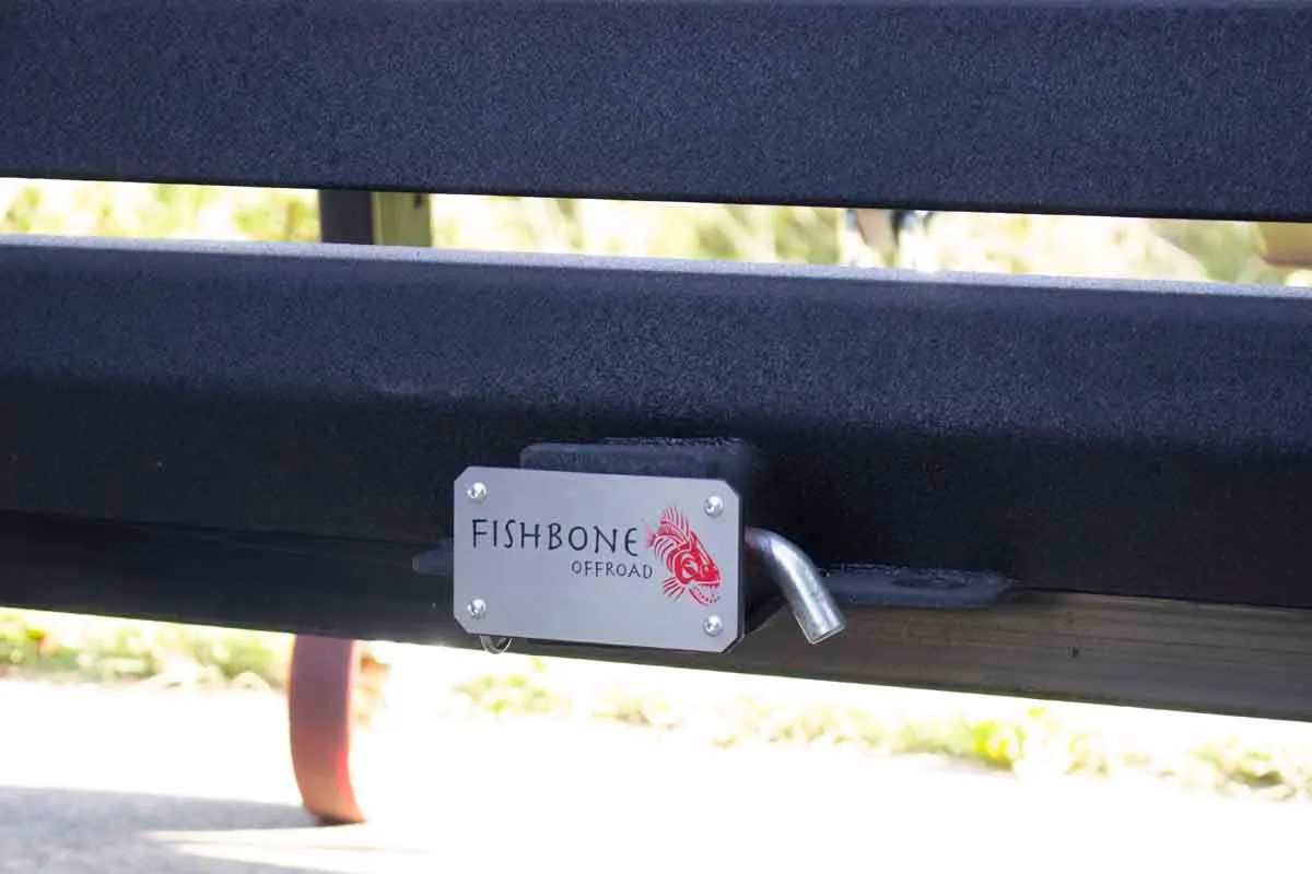 Hitch Cover For 2 Inch Hitch Black Powdercoated Steel Fishbone Offroad product image