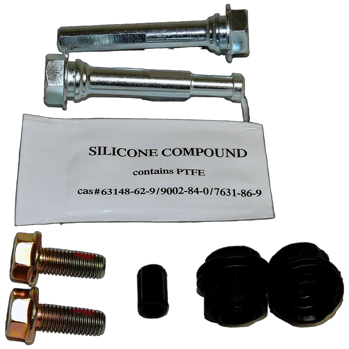 Brake Caliper Pin Kit; Rear; Incl. 2 Pins; 2 Boots; 2 Bolts; Grease; product image