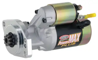 Power Master PowerMax Plus Starter; 16:1 Compression Ratio; 3.7:1 Gear Reduction; Billet Black/Natural Finish; For Circle Track Racing Applications w/Bert Brinn Transmission;