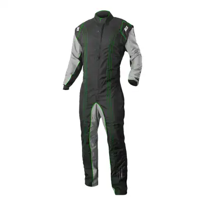 K1 RaceGear Suit Karting GK2 Youth 6X-Small Black/Green