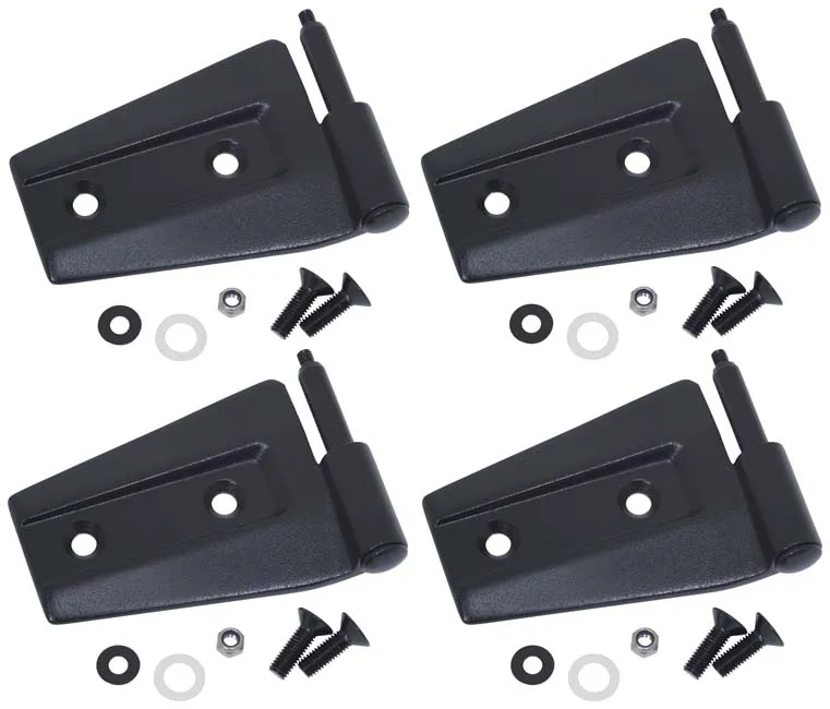 Jeep JK Door Hinge Set 4 Pieces 2 Door 07-18 Wrangler JK Textured Black Kentrol product image