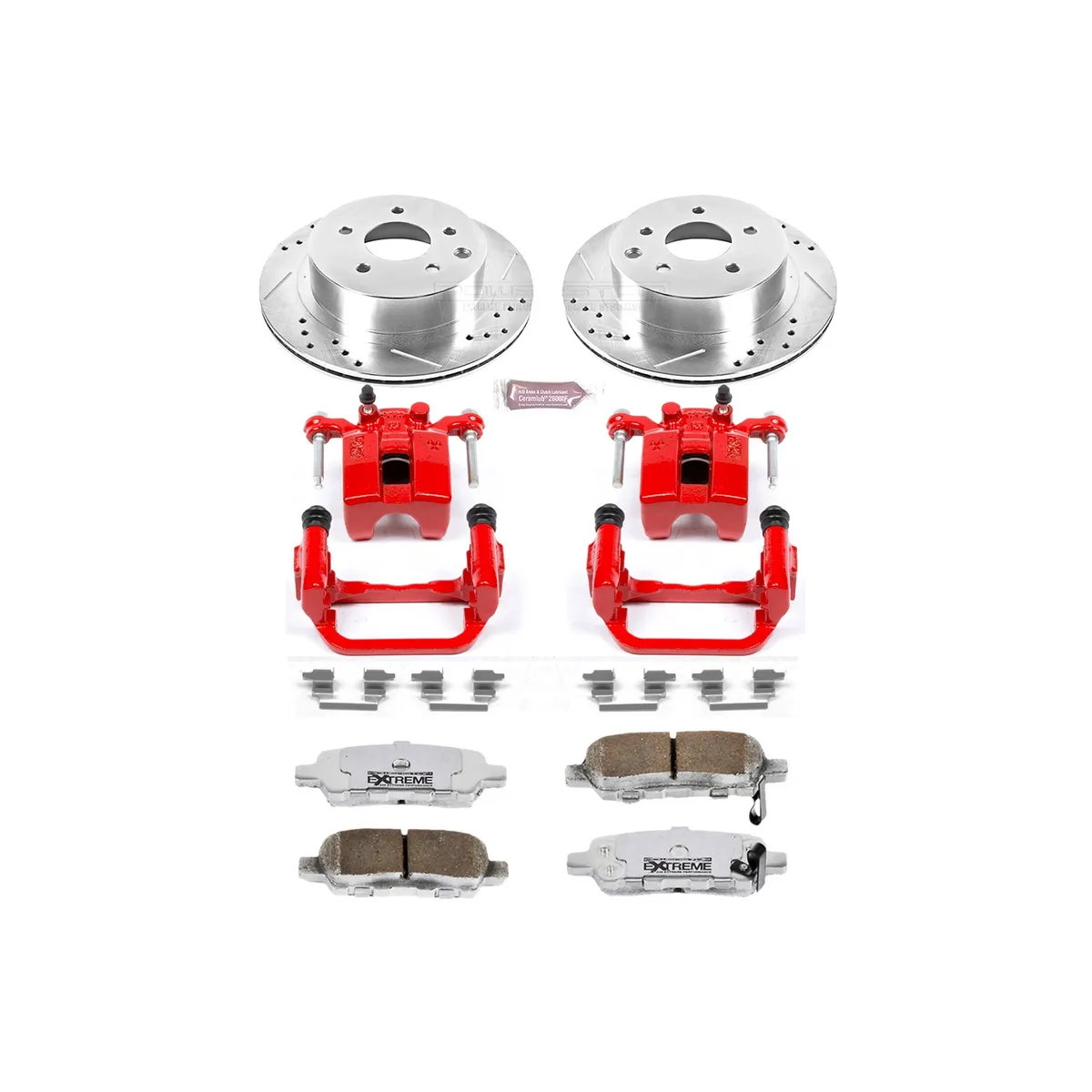 Z26 Street Warrior Upgrade Kit: Drilled/Slotted Rotors; Carbon-Fiber Ceramic Pads; Powder Coated Calipers product image