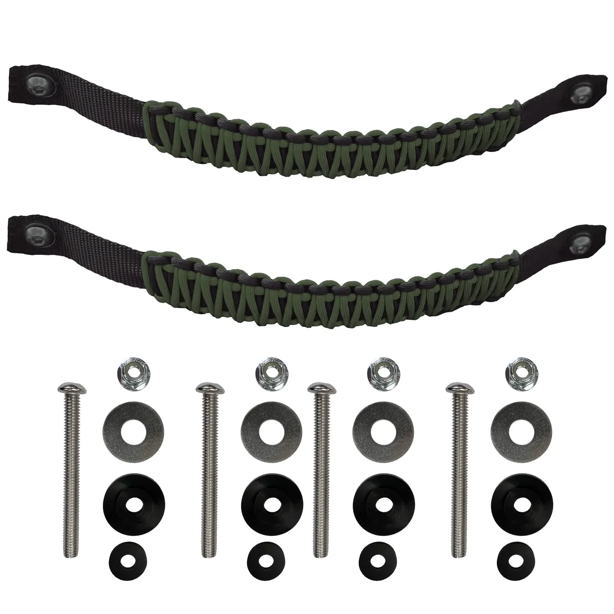 Paracord Grab Handles Front Pair Bolt-On For Jeep Wrangler Jl, Jlu & Gladiator 2018-2025 - 550 Paracord | Bartact | Black / Royal Blue product image