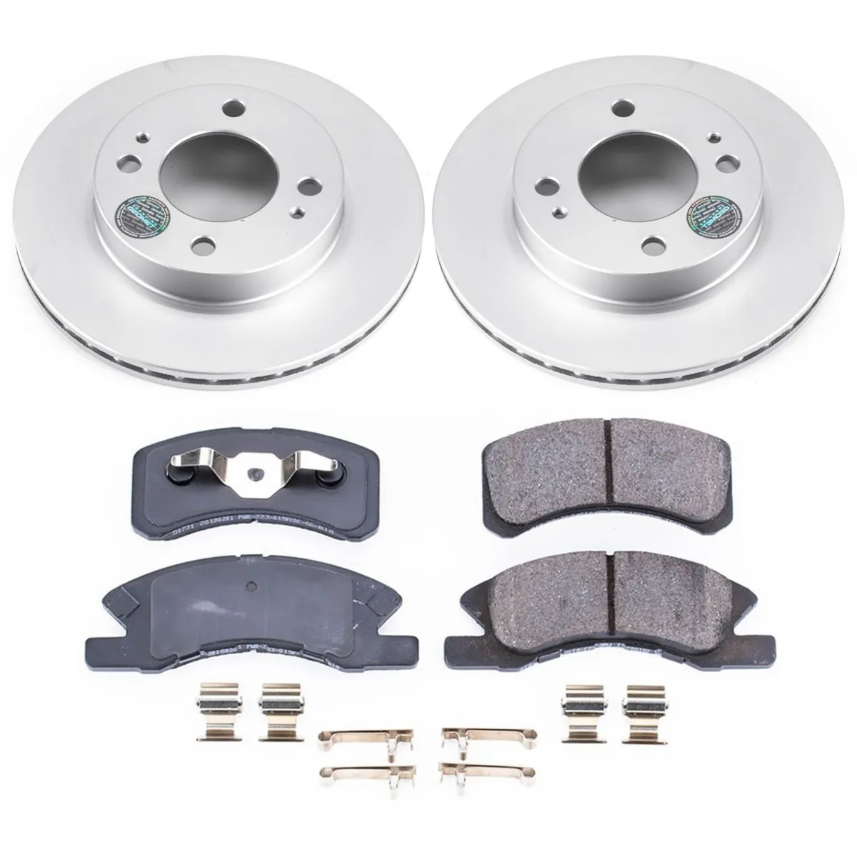 Z17 Geomet Coated Rotor Kit: Genuine Geomet Fully Coated Rotors; Ceramic Pads W/Hardware product image
