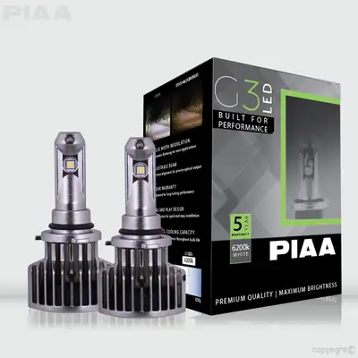 PIAA 9005 G3 LED Bulb; 12/24V; 23W; 6200K; Twin Pack;