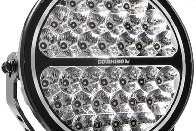 Go Rhino go Rhino 751700911drs Blackout Series - Maxround 9 Round LED Driving Light W/Daytime Running Lights