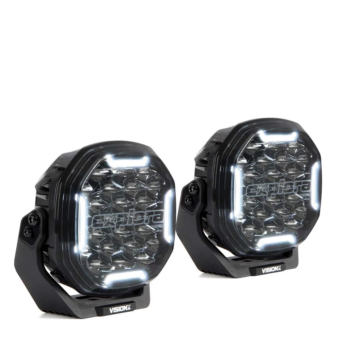 Vision X Lighting 6in Explora Driving Light Kit w/ Dualcolor DRL & Wiring Harness