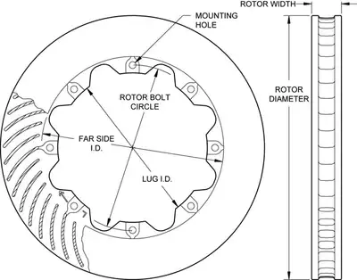 Wilwood Brakes Wilwood Rotor-HD36 SPC-37 -RH 11.75 x .810 - 8 on 7.00in