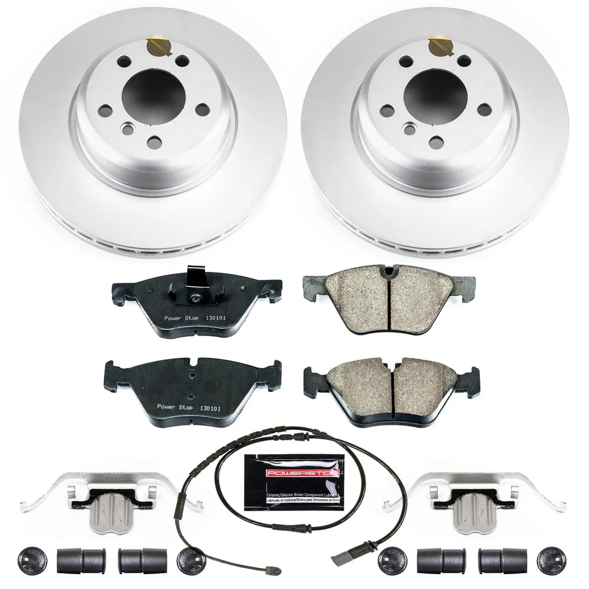 Z23 Sport Geomet Coated Rotor Kit For European Vehicles: Genuine Geomet Fully Coated Rotors; Carbon-Fiber Ceramic Pads W/Hardware; Pad Sensors product image