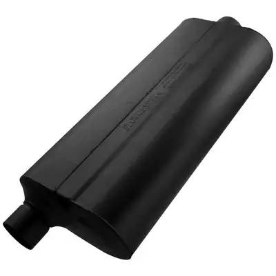 Flowmaster 70 Series Big Block II Muffler 2.50in IN (O) / OUT (C): ea 16 Gauge Aluminized Steel