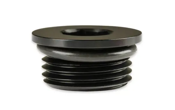 Earl's -10 AN Port Plug w/ O-Ring Seal, Black Anodized Aluminum product image